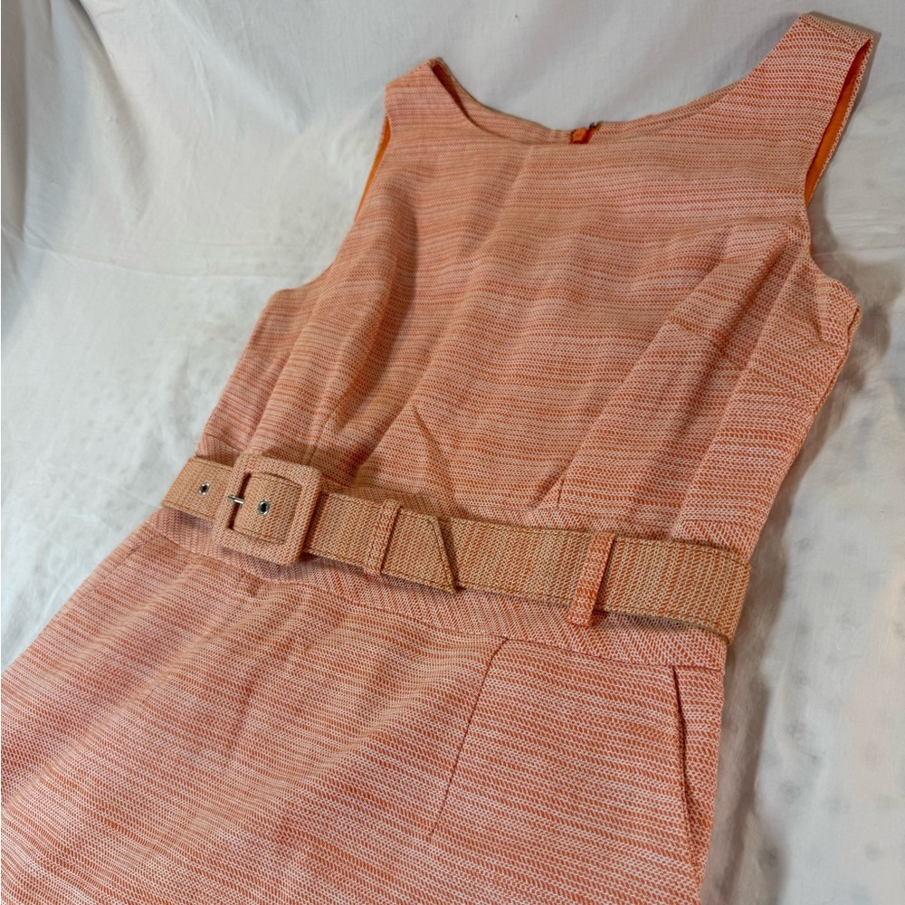 Banana Republic Peach Belted Midi Dress - Picture 3 of 8